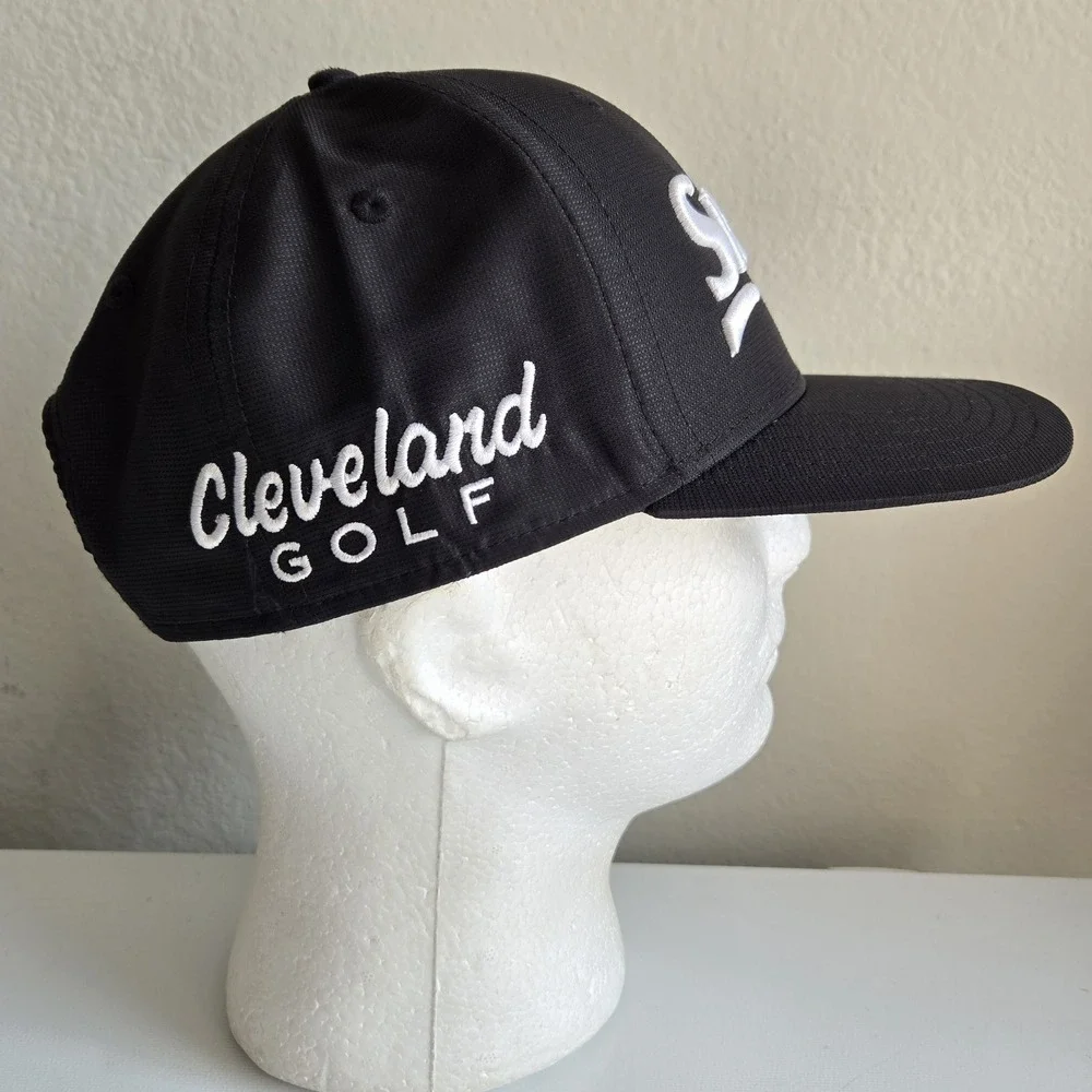 Srixon Cleveland Golf Dunlop Original Tour‎ Snapback Black Golf Hat Cap EUC